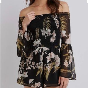 Charlotte Russe - Off the shoulder floral romper